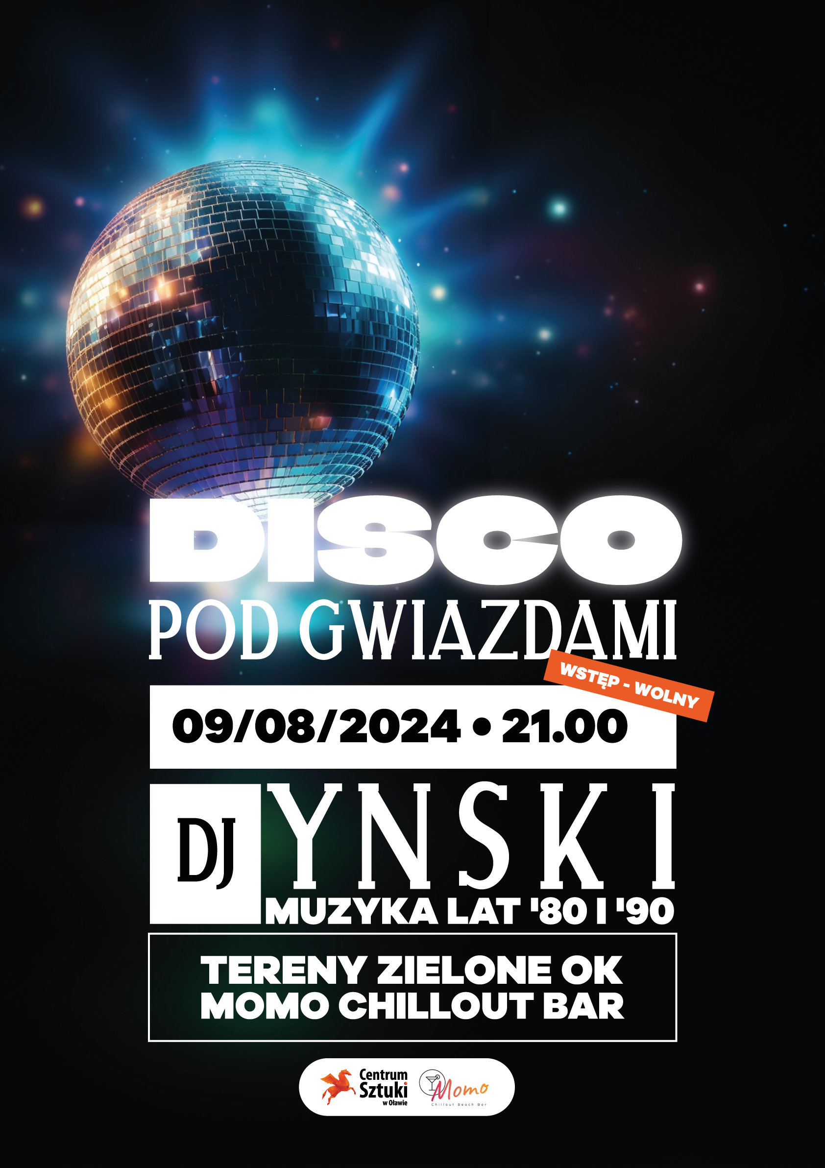 Wydarzenie: Disco pod Gwiazdami, Kiedy? 2024-08-09 21:00, Gdzie? 
